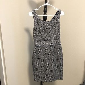 The Limited Sleeveless Tweed Dress Navy